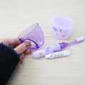 Japan Q-LiA Toothbrush Set - Cat Night Purple : Heisei Retro - 2