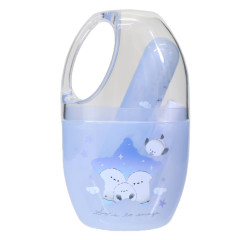 Japan Q-LiA Toothbrush Set - White Bird Shimaenaga Blue : Heisei Retro