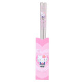 Japan Sanrio Clear Chopsticks 23cm - Hello Kitty : Retro Heisei Kogal Light Pink - 1