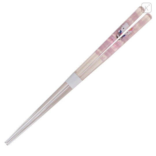 Japan Sanrio Clear Chopsticks 23cm - Hello Kitty : Retro Heisei Kogal Light Pink - 2