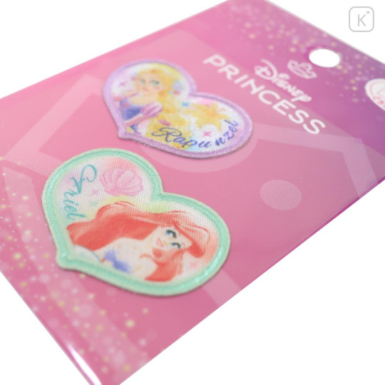 Japan Disney Versatile Iron-On and Sticker Patch - Ariel & Rapunzel : Heart - 2