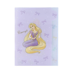 Japan Disney 5 Pockets A4 Index File Holder - Rapunzel : Ribbon Purple