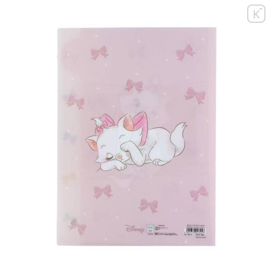 Japan Disney 5 Pockets A4 Index File Holder - Marie : Ribbon Pink - 2