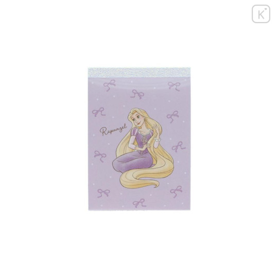 Japan Disney Mini Notepad - Rapunzel : Ribbon Purple - 1