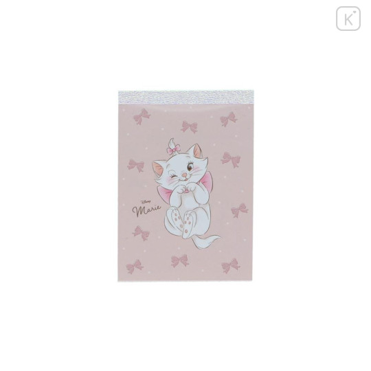 Japan Disney Mini Notepad - Marie : Ribbon Pink - 1