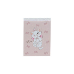 Japan Disney Mini Notepad - Marie : Ribbon Pink