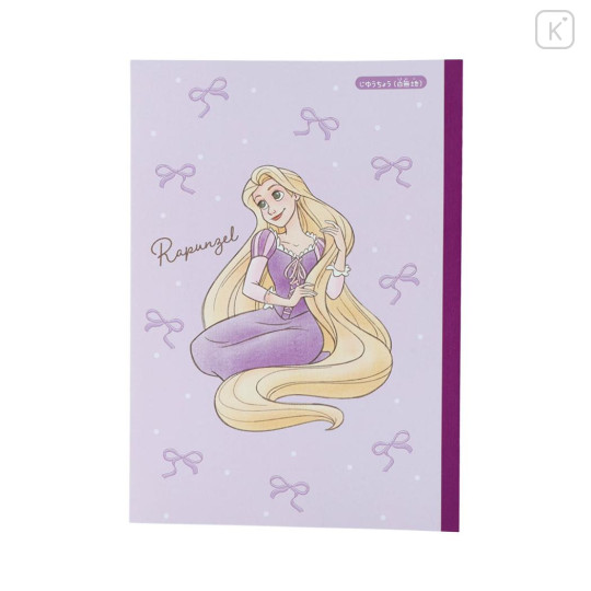 Japan Disney B5 Plain Notebook - Rapunzel : Ribbon Purple - 1