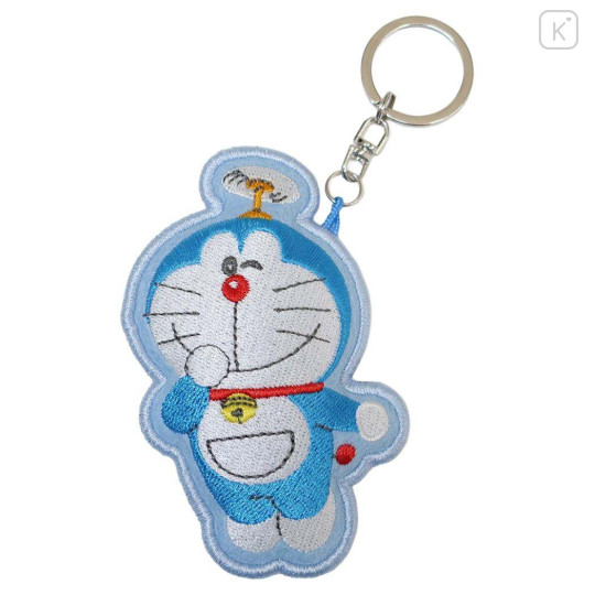 Japan Doraemon Embroidered Patch Mascot Bag Charm Keychain - Wink Gadget Takecopter - 1
