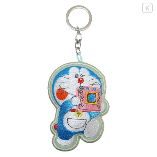 Japan Doraemon Embroidered Patch Mascot Bag Charm Keychain - Gadget Dress-Up Camera - 1