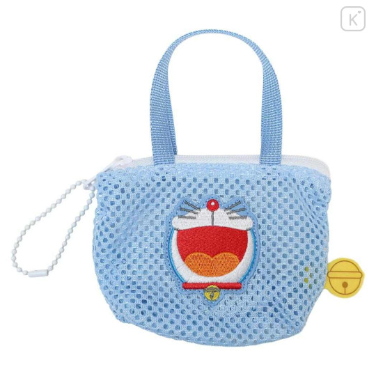 Japan Doraemon Miniature Keychain Bag Charm - Doraemon : Mini Mesh Tote Happy Face - 1