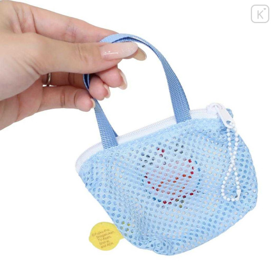 Japan Doraemon Miniature Keychain Bag Charm - Doraemon : Mini Mesh Tote Happy Face - 2