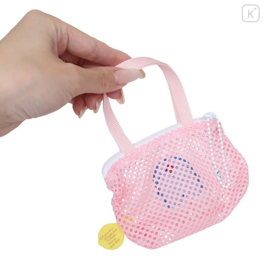 Japan Doraemon Miniature Keychain Bag Charm - Doraemon : Mini Mesh Tote Butt Pink - 2