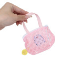 Japan Doraemon Miniature Keychain Bag Charm - Doraemon : Mini Mesh Tote Butt Pink - 2