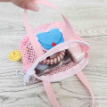 Japan Doraemon Miniature Keychain Bag Charm - Doraemon : Mini Mesh Tote Butt Pink - 3