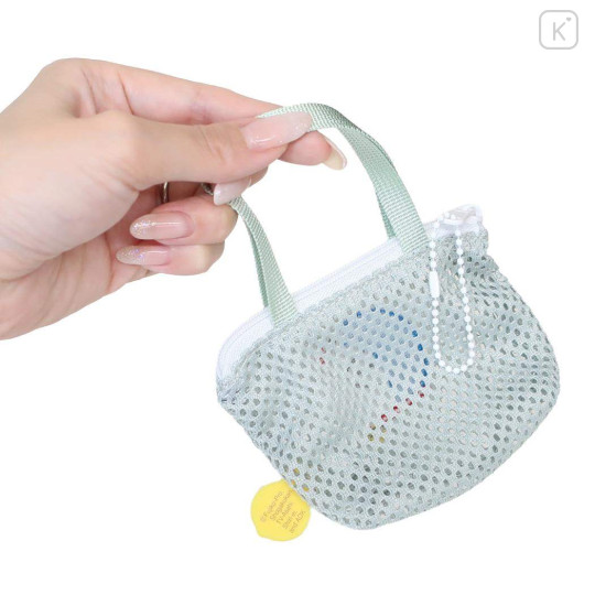 Japan Doraemon Miniature Keychain Bag Charm - Doraemon : Mini Mesh Tote Face Grey - 2