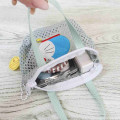 Japan Doraemon Miniature Keychain Bag Charm - Doraemon : Mini Mesh Tote Face Grey - 3
