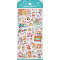 Japan Mind Wave Clear Sticker - Pote Pote Kids Animal Friends Amusement Park