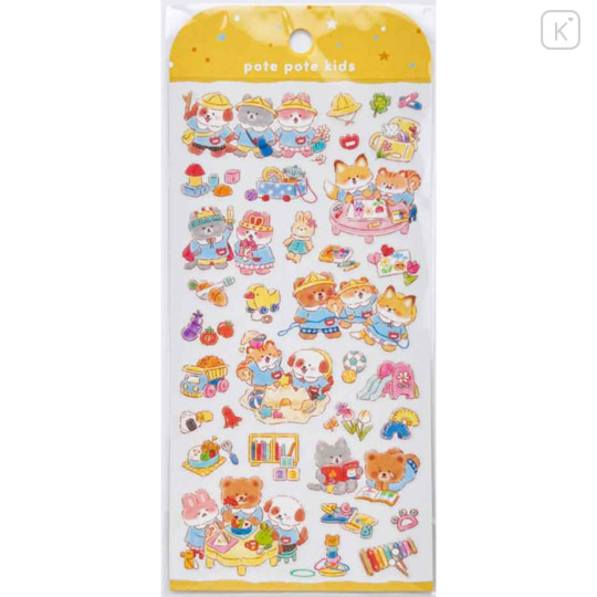 Japan Mind Wave Clear Sticker - Pote Pote Kids Animal Friends Kindergarten - 1