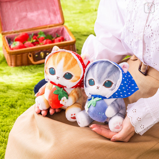 Japan Mofusand Plush Toy - Mofusand Merci Strawberry Fruit Cat Red - 2