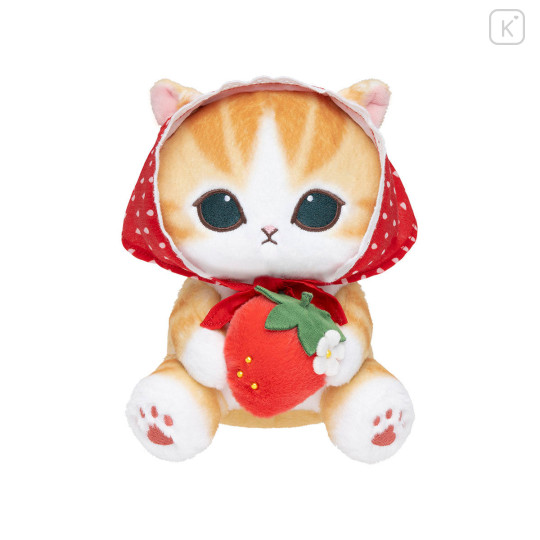 Japan Mofusand Plush Toy - Mofusand Merci Strawberry Fruit Cat Red - 6