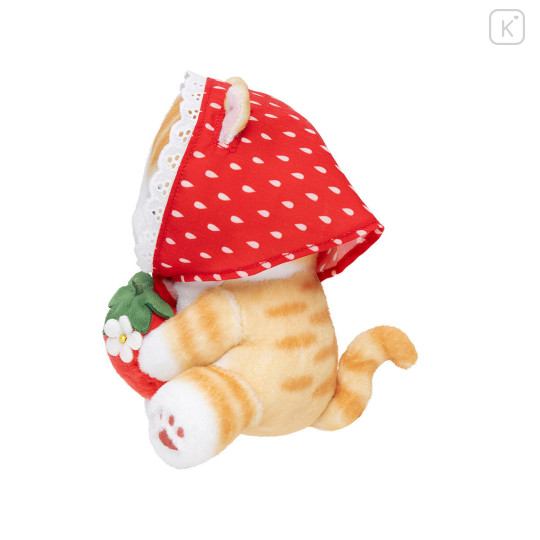 Japan Mofusand Plush Toy - Mofusand Merci Strawberry Fruit Cat Red - 7