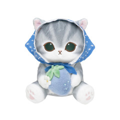 Japan Mofusand Plush Toy - Mofusand Merci Strawberry Fruit Cat Blue