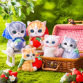 Japan Mofusand Plush Mascot with Carabiner Bag Charm - Mofusand Merci Strawberry Fruit Cat Red - 4