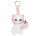 Japan Mofusand Plush Mascot with Carabiner Bag Charm - Mofusand Merci Strawberry Fruit Cat Pink - 1
