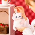 Japan Mofusand Plush Mascot with Carabiner Bag Charm - Mofusand Merci Strawberry Fruit Cat Pink - 2