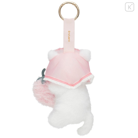 Japan Mofusand Plush Mascot with Carabiner Bag Charm - Mofusand Merci Strawberry Fruit Cat Pink - 7