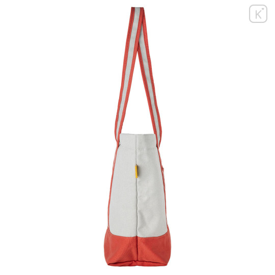 Japan Mofusand Large Gusseted Tote Bag - Mofusand Merci Strawberry Fruit Cat Red Grey - 5