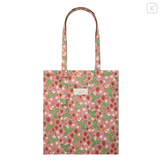 Japan Mofusand Flat Tote Bag - Mofusand Merci Strawberry Fruit Cat Red - 5