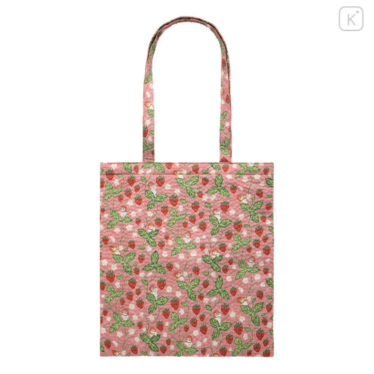 Japan Mofusand Flat Tote Bag - Mofusand Merci Strawberry Fruit Cat Red - 6