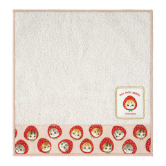 Japan Mofusand Mini Towel Jacquard Handkerchief - Mofusand Merci Strawberry Fruit Cat Square