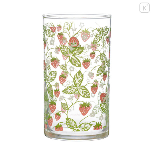 Japan Mofusand Glass Tumbler - Mofusand Merci Strawberry Fruit Cat Pink - 1