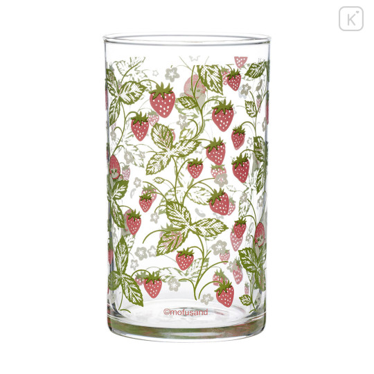 Japan Mofusand Glass Tumbler - Mofusand Merci Strawberry Fruit Cat Red - 4