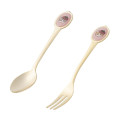 Japan Mofusand Stainless Steel Teaspoon & Spoon Set - Mofusand Merci Strawberry Fruit Cat - 1