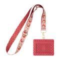 Japan Mofusand Pass Case Card Holder with Neck Strap - Mofusand Merci Strawberry Fruit Cat - 5