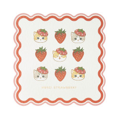 Japan Mofusand Postcard - Mofusand Merci Strawberry Fruit Cat Hat