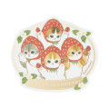 Japan Mofusand Gold Foil Vinyl Sticker - Mofusand Merci Strawberry Fruit Cat Friends Paw - 1