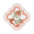 Japan Mofusand Gold Foil Vinyl Sticker - Mofusand Merci Strawberry Fruit Cat Rhombus - 1