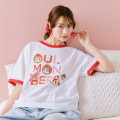 Japan Mofusand T-shirt (M) - Mofusand Merci Strawberry Fruit Cat Oui Mon Berry White - 2