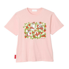 Japan Mofusand T-shirt (L) - Mofusand Merci Strawberry Fruit Cat Pink