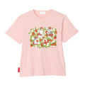 Japan Mofusand T-shirt (L) - Mofusand Merci Strawberry Fruit Cat Pink - 1