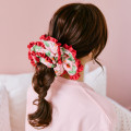 Japan Mofusand Hair Scrunchie - Mofusand Merci Strawberry Fruit Cat Gingham Red - 2