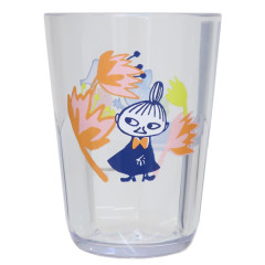 Japan Moomin Clear Plastic Tumbler - Little My : Orange Flower Bird B