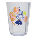 Japan Moomin Clear Plastic Tumbler - Little My : Orange Flower Bird B - 1