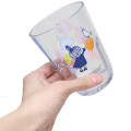 Japan Moomin Clear Plastic Tumbler - Little My : Orange Flower Bird B - 2