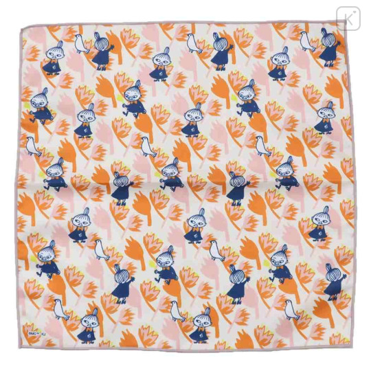 Japan Moomin Bento Lunch Cloth - Little My : Orange Flower Bird - 1