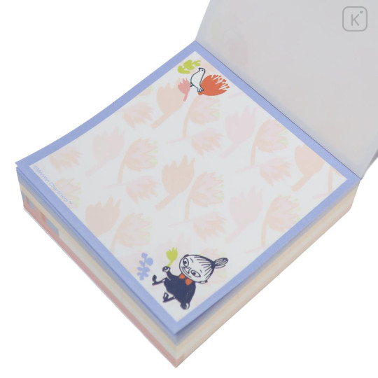 Japan Moomin Square Memo Pad - Little My : Orange Flower Bird - 2